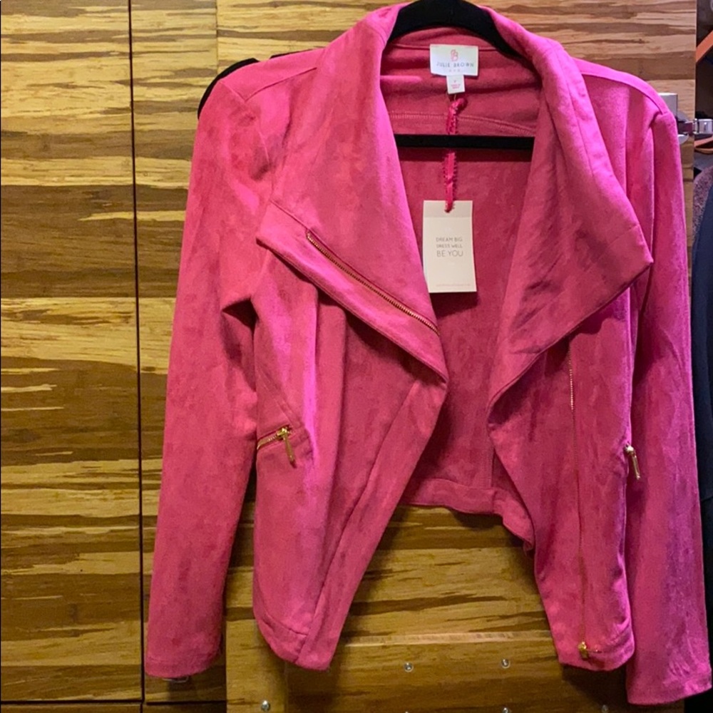 Julie Brown Suede jacket- pink